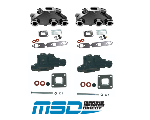 Replacement Marine Manifold and Riser set to suit Mercruiser 4.3L V6 - Dry Type